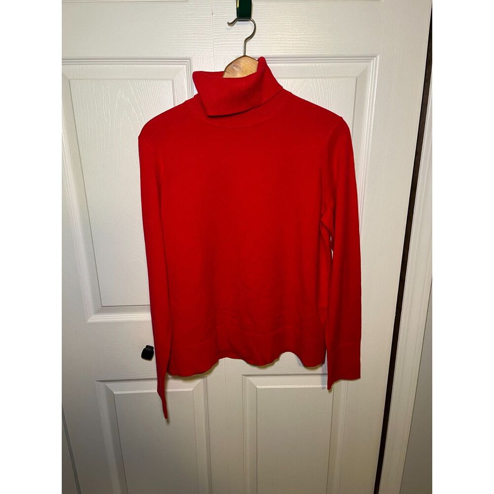Free Assembly Red Turtleneck Sweater Womens XL Long Sleeve Knit Top